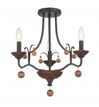 Minka-Lavery 2662-723 - Colonial Charm - 3 Light Semi Flush