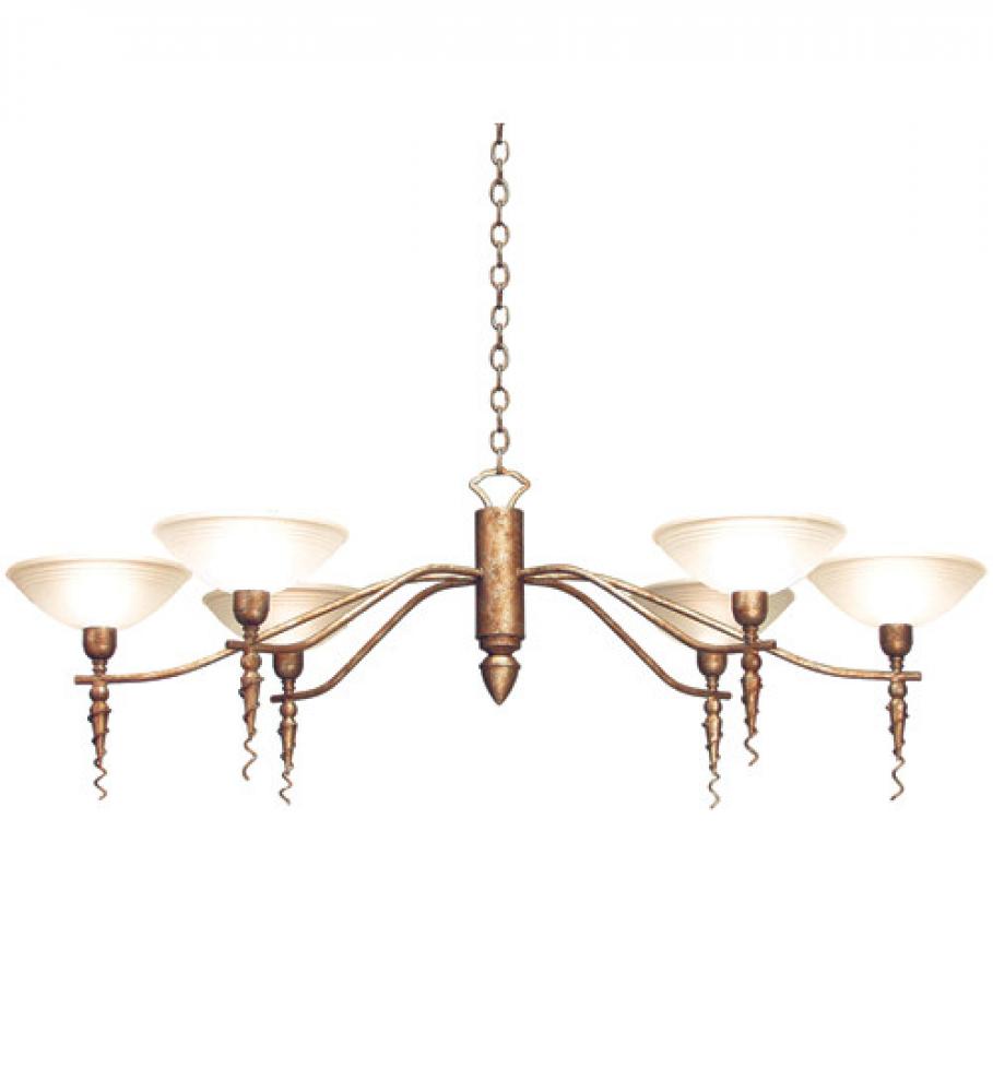 60" Long Blanca 6 Light Chandelier