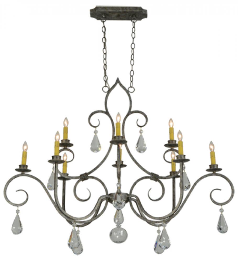 48"L Celine Oval 10 LT Chandelier