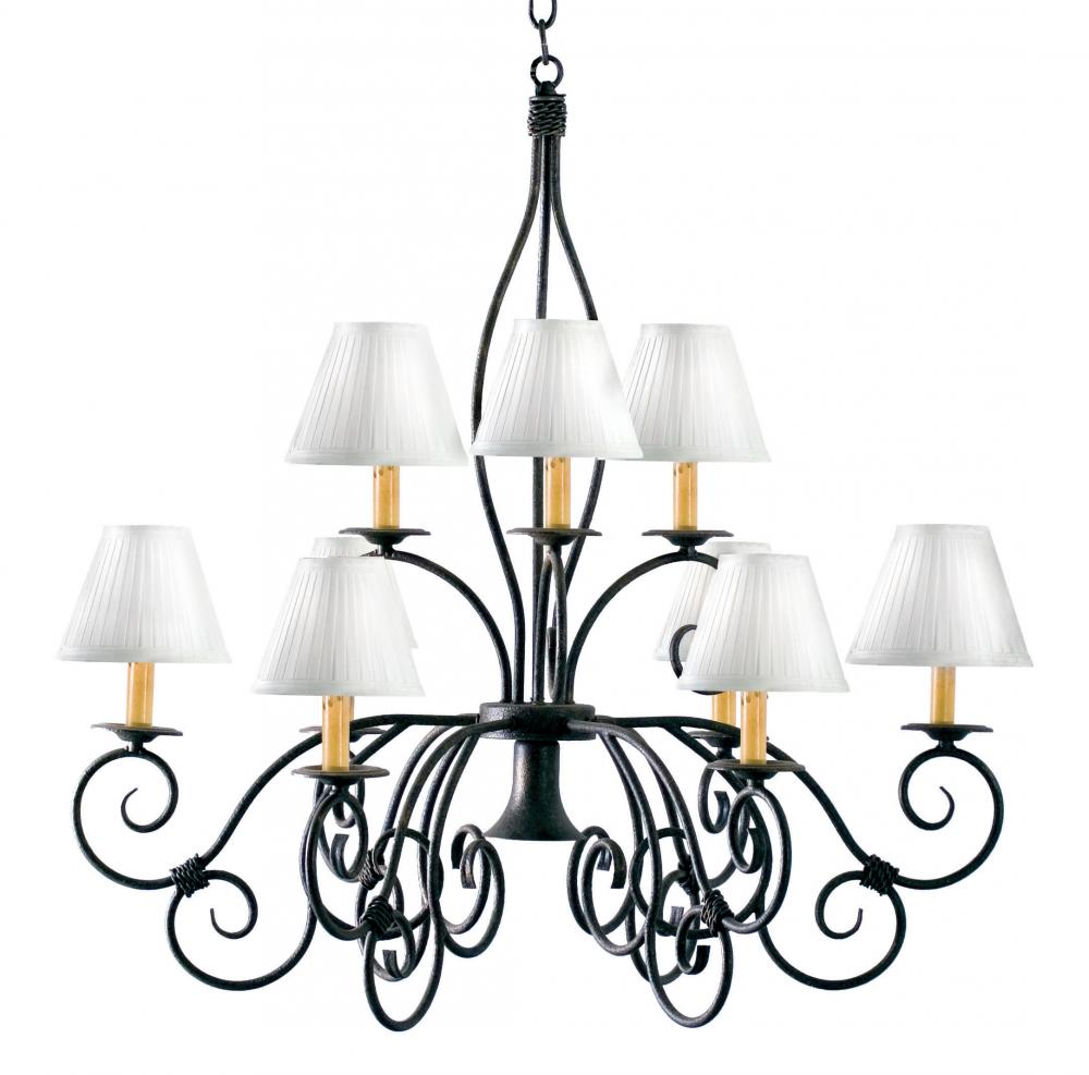 26" Wide Grace 10 Light Two Tier Chandelier