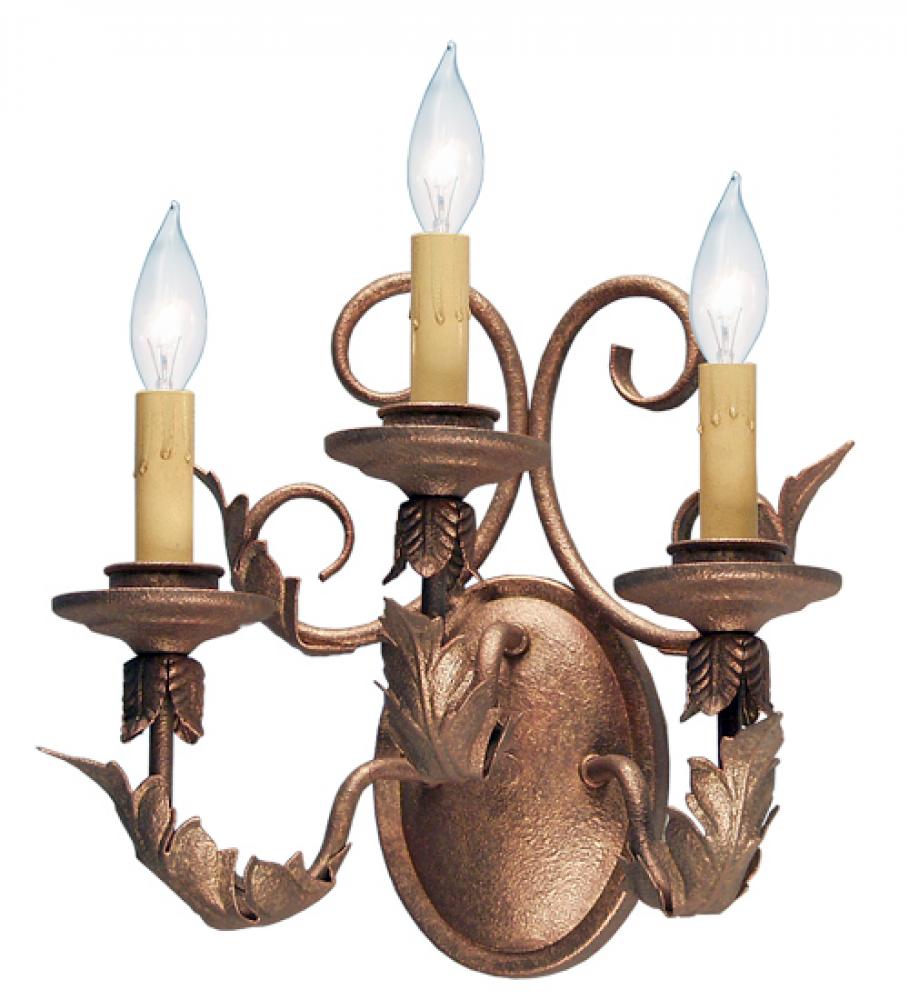 12" Wide Natalia 3 Light Wall Sconce