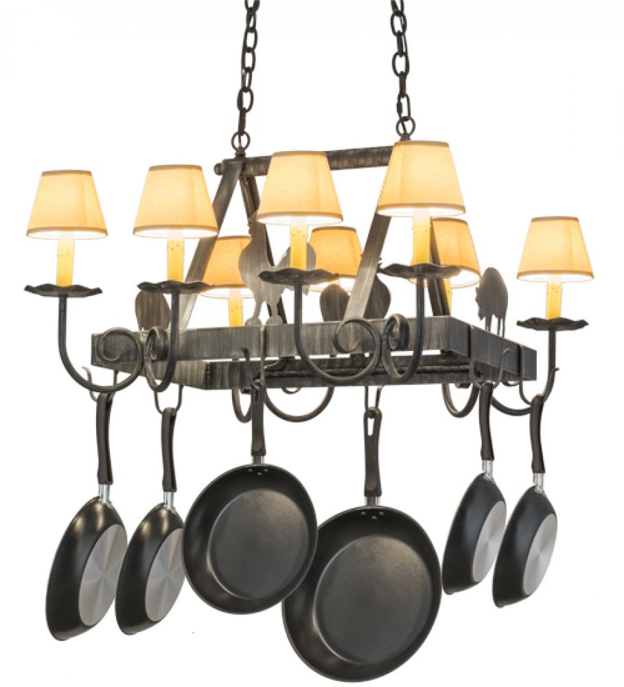 27"L Barn Animals 8 LT Pot Rack