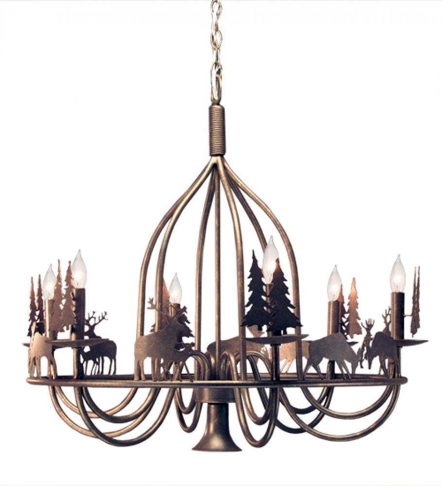 32" Wide Ciervo 6 Light Chandelier