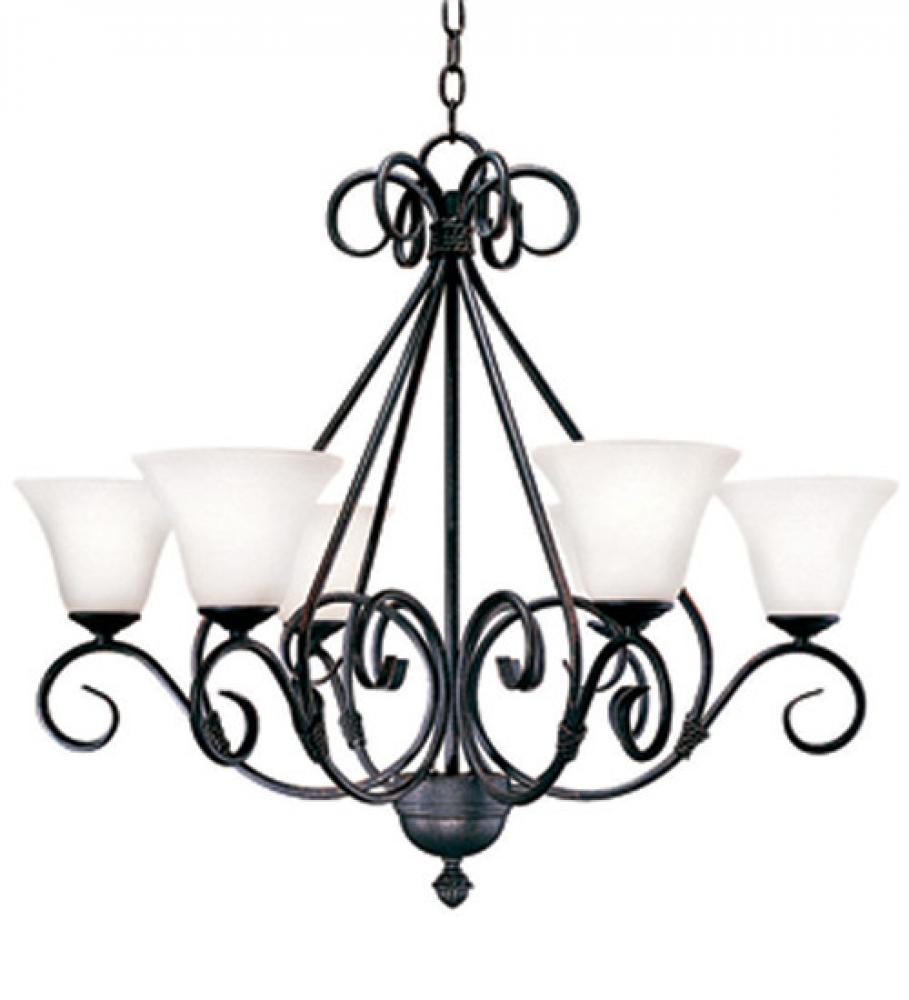 30" Wide Olivia 6 Light Chandelier