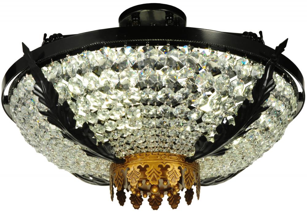 24" Wide Chrisanne Crystal Flushmount