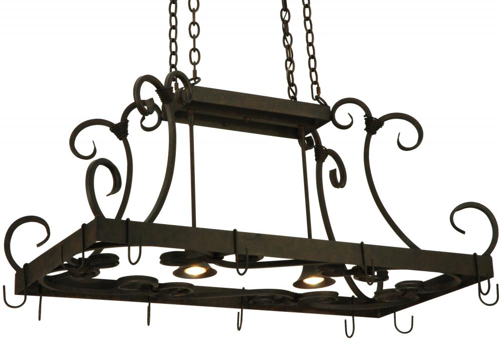 43" Long Caiden 2 Light Pot Rack