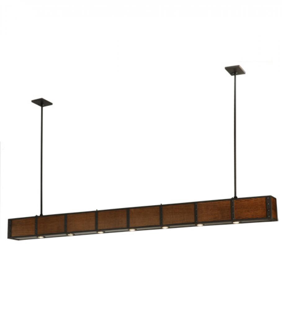 96"L Giradeau Wood Beam Oblong Pendant