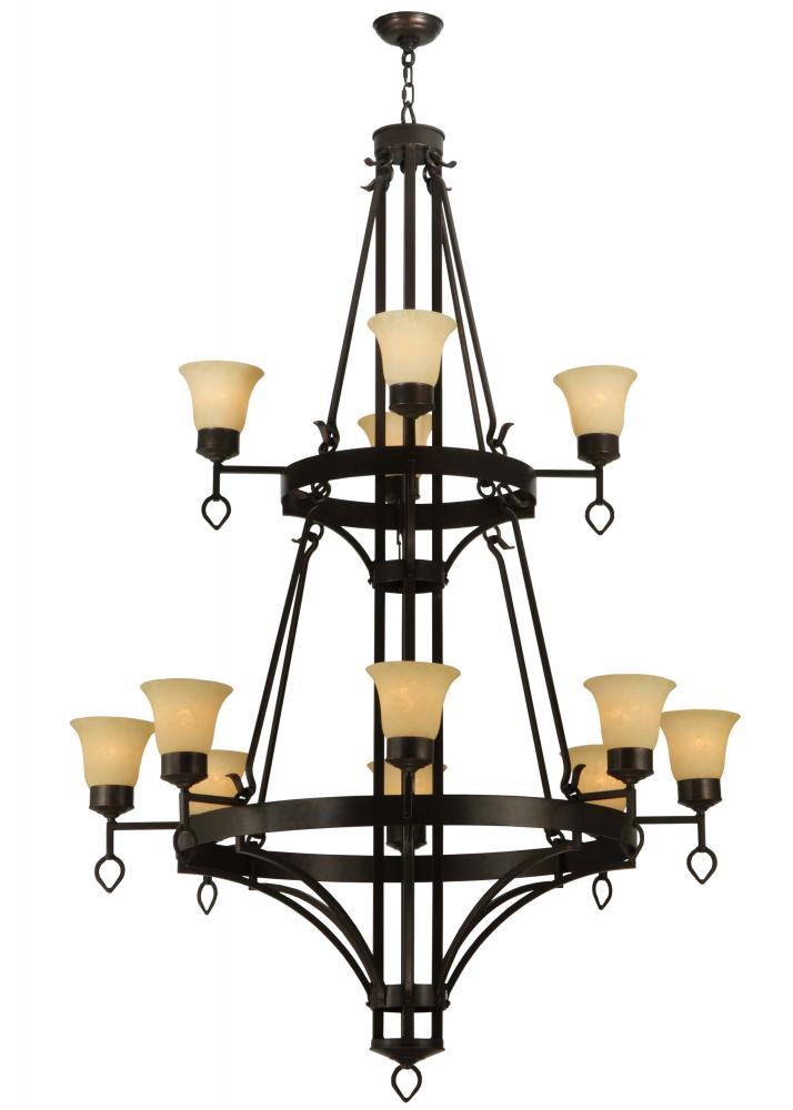 46" Wide Savino 12 Light Two Tier Chandelier