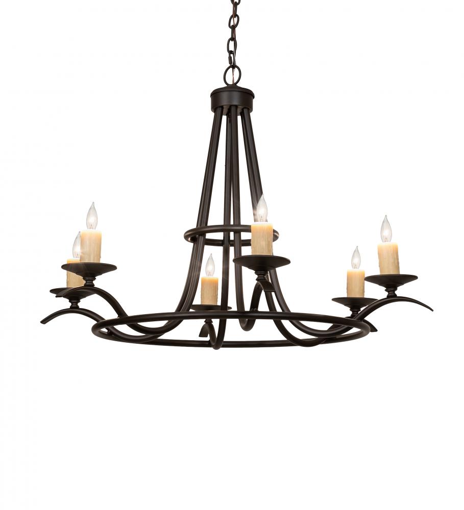 36" Wide Octavia 6 Light Chandelier