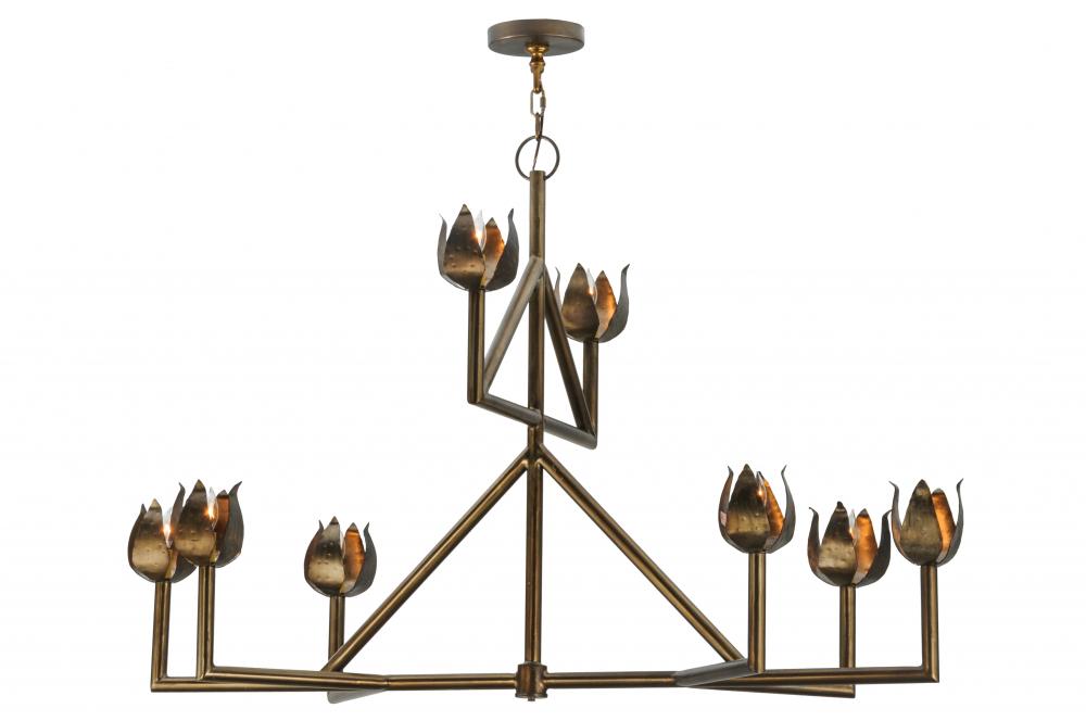 55" Long Tulip 8 Light Oblong Chandelier