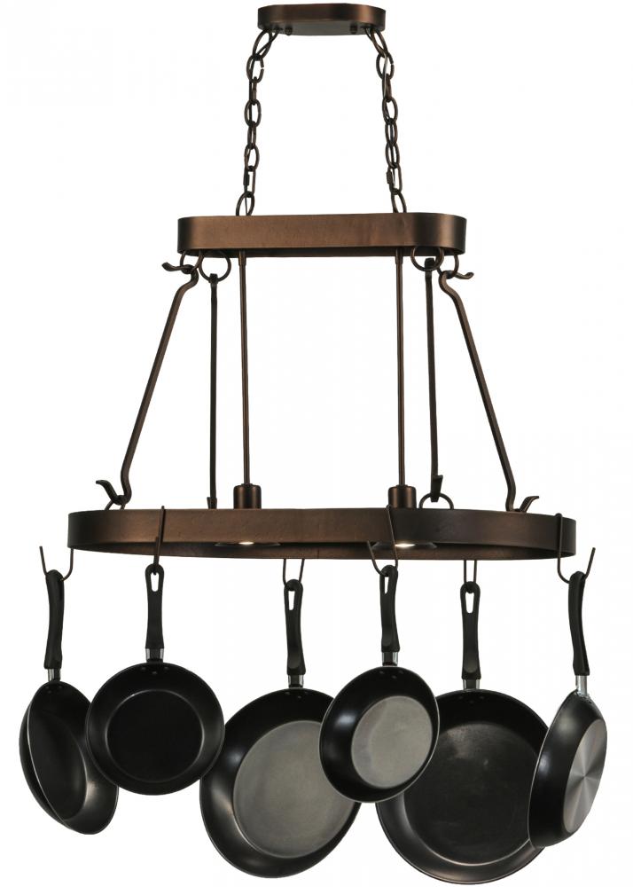 32" Long Harmony 2 Light Pot Rack