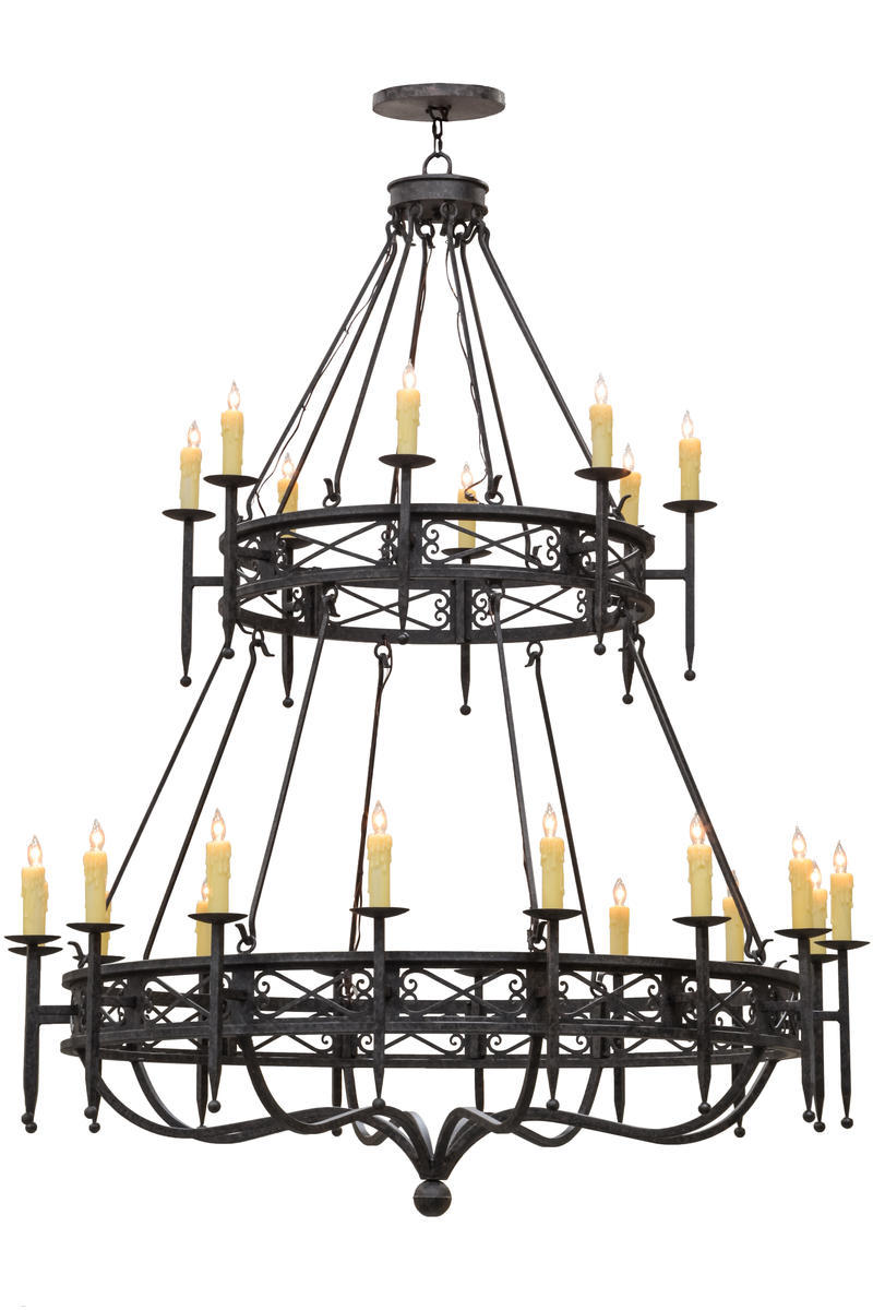 70"W Gina 24 LT Two Tier Chandelier