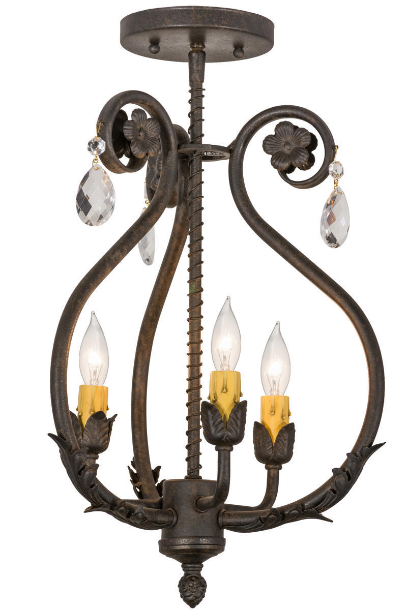 12"W Antonia 3 LT Chandelier