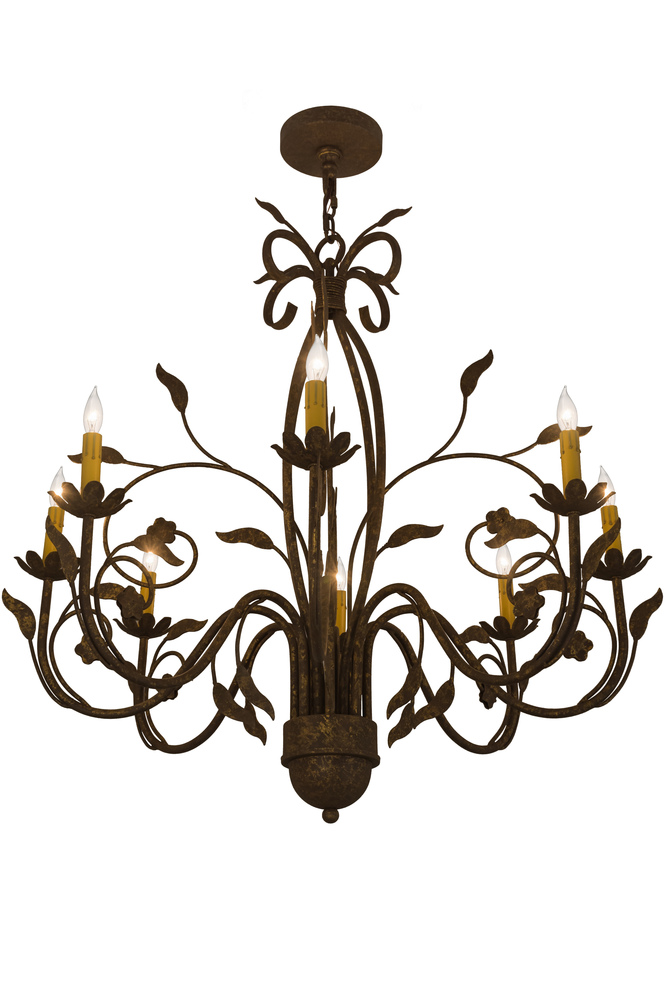 36"W Bordeaux 8 LT Chandelier