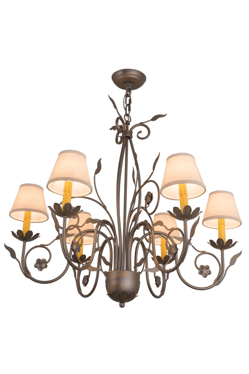 31"W Bordeaux 6 LT Chandelier