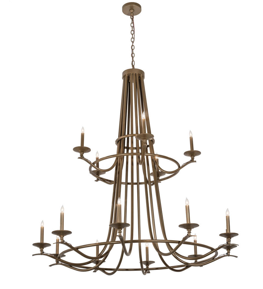 60" Wide Octavia 15 Light Two Tier Chandelier