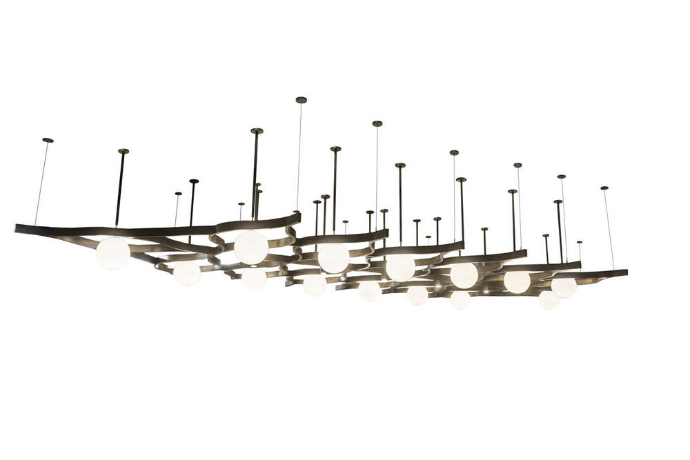 411"L Grand Illumina Bola Oblong Chandelier