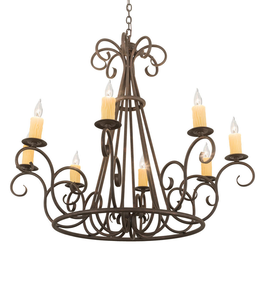 42" Wide Marguerite 8 Light Chandelier