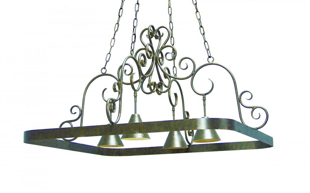 48" Wide Celeste 4 Light Pot Rack