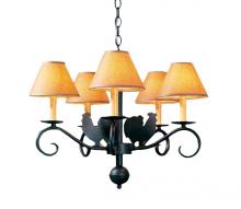 2nd Avenue Designs White 115631 - 24" Wide Animal 5 Light Chandelier