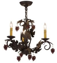 2nd Avenue Designs White 117174 - 18"W Vineyard 3 LT Chandelier