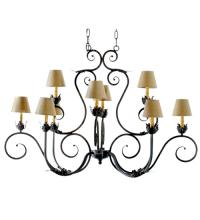 2nd Avenue Designs White 118049 - 48" Long Claire 10 Light Oblong Chandelier