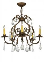 2nd Avenue Designs White 135403 - 24"W Chantilly 5 LT Chandelier