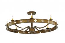 2nd Avenue Designs White 138435 - 48" Wide Byzantine 8 Light Semi-Flushmount