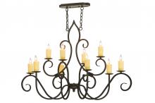 2nd Avenue Designs White 149204 - 48"L Clifton 10 LT Oblong Chandelier