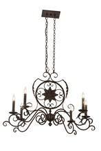 2nd Avenue Designs White 166498 - 36"L Christabel 6 LT Oblong Chandelier