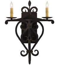 2nd Avenue Designs White 198850 - 15" Wide Fleur de Lys 2 LT Wall Sconce