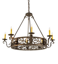 2nd Avenue Designs White 200078 - 36" Wide Delano 8 Light Chandelier