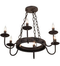 2nd Avenue Designs White 213965 - 24" Wide Edinburgh 6 Light Chandelier