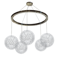 2nd Avenue Designs White 219816 - 131" Wide Geosphere 5 Light Chandelier