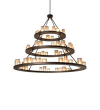 2nd Avenue Designs White 238892 - 72" Wide Loxley Shelburne 3 Tier Chandelier