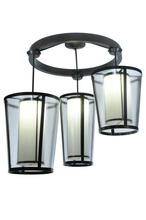 2nd Avenue Designs White 244624 - 74" Wide Cilindro Tapered 3 Light Cascading Pendant