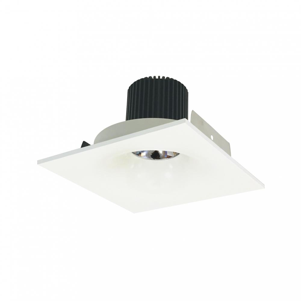 4" Iolite LED Square Bullnose, 10-Degree Optic, 800lm / 12W, 3000K, White Finish