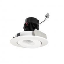 Nora NPRLV-4RG35XWW - 4" Pearl Low Voltage LED Round Adjustable Gimbal Retrofit, 1050lm / 11W, 3500K, White Finish