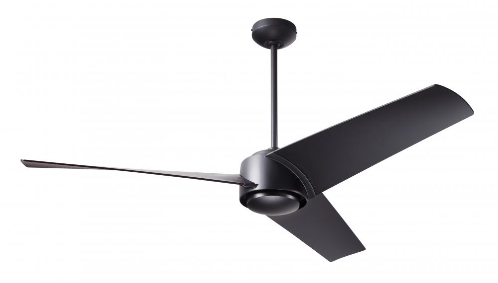 Ambit DC Fan- Matte Black Finish; 56" Matte Black Blades; No Light; Wall Control