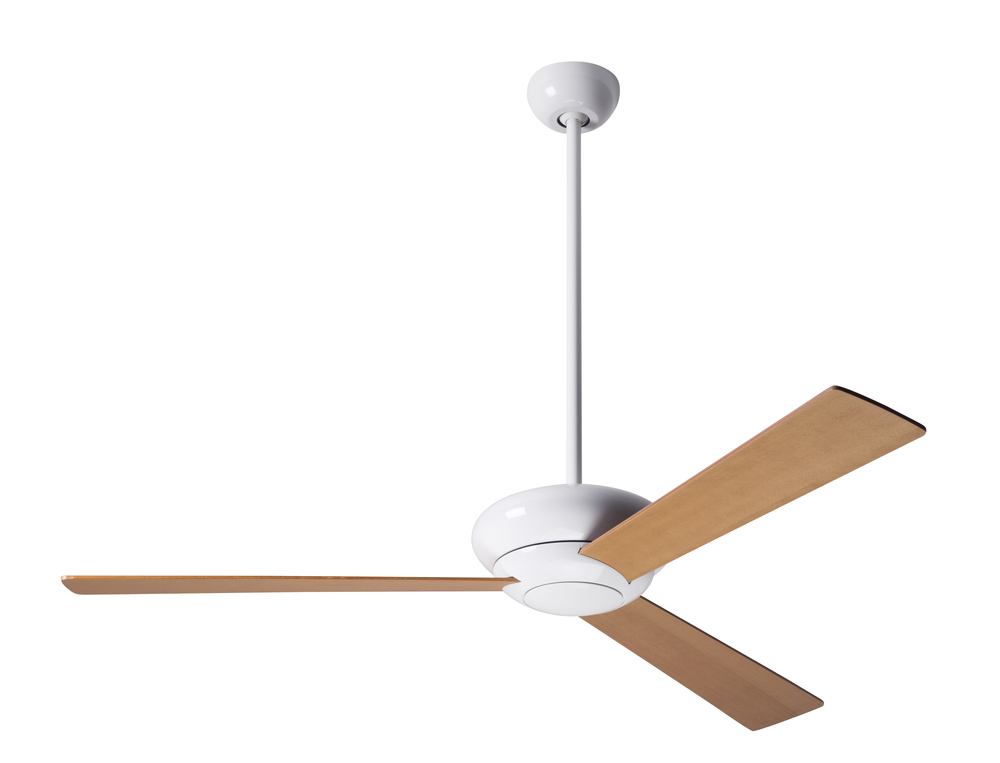 Altus Fan; Gloss White Finish; 52" Maple Blades; No Light; Fan Speed Control