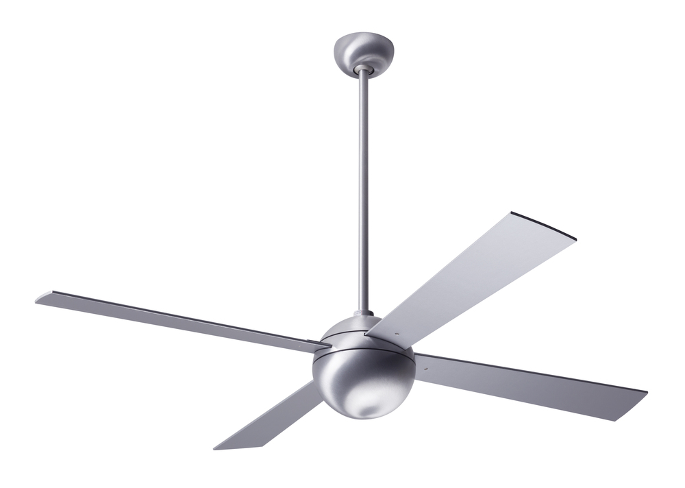 Ball Fan; Brushed Aluminum Finish; 42" Aluminum Blades; No Light; Fan Speed Control