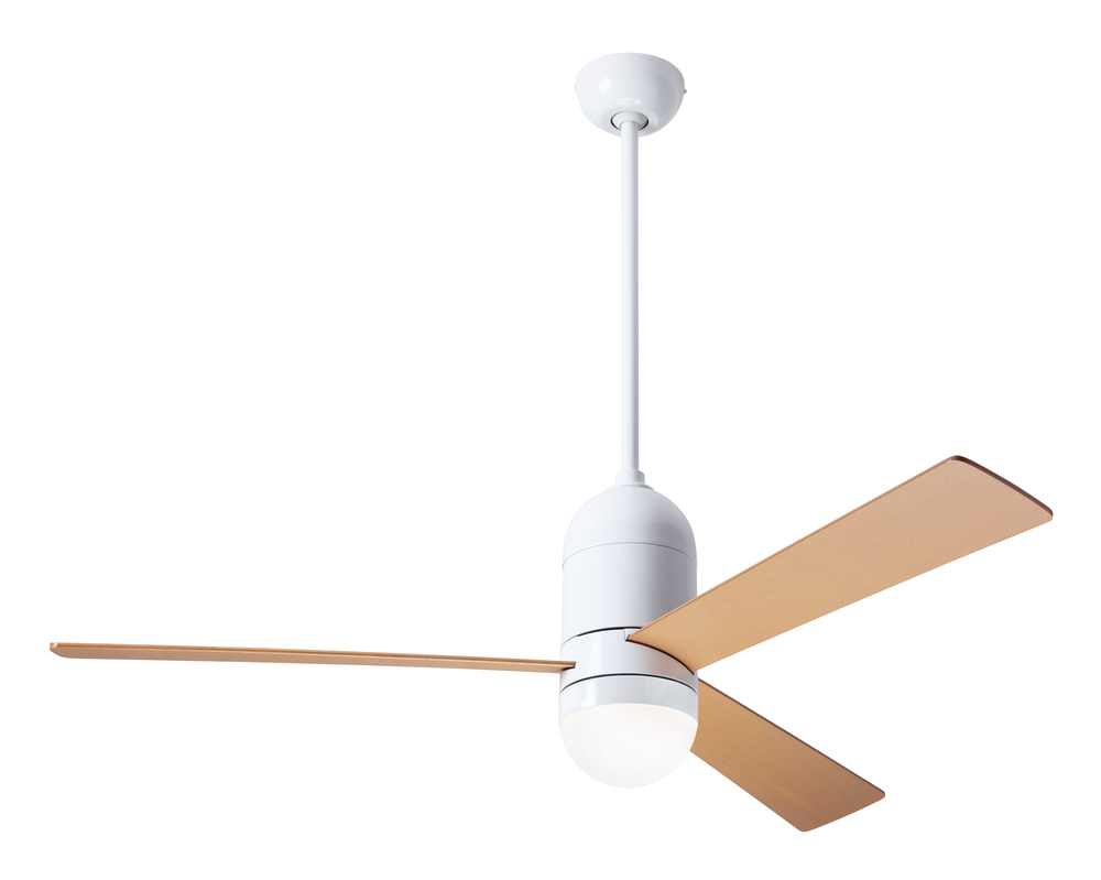 Cirrus DC Fan; Gloss White Finish; 50" Maple Blades; 17W LED; Remote Control