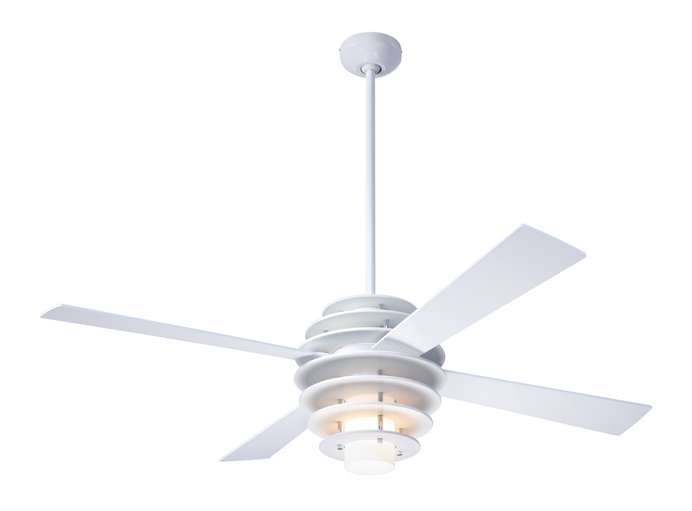 Stella Fan; White/Gloss White Finish; 52" Maple Blades; 17W LED; Fan Speed and Light Control (3-