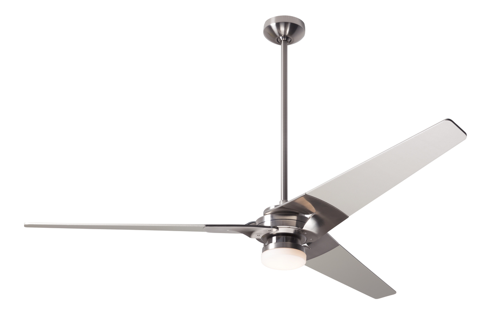 Torsion Fan; Bright Nickel Finish; 62" Graywash Blades; 17W LED; Fan Speed and Light Control (3-