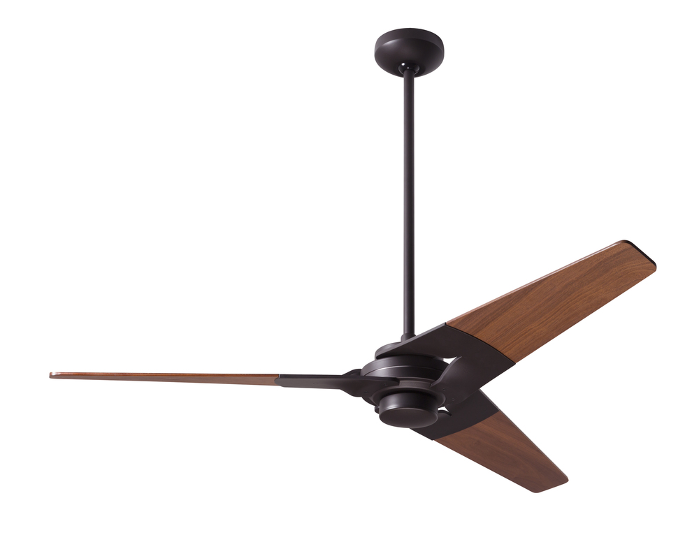 Torsion Fan; Dark Bronze Finish; 52" Mahogany Blades; No Light; Fan Speed Control