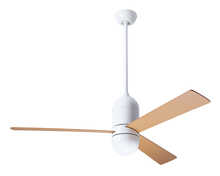 Modern Fan Co. CIR-GW-50-MP-NL-WC - Cirrus DC Fan; Gloss White Finish; 50" Maple Blades; No Light; Wall Control