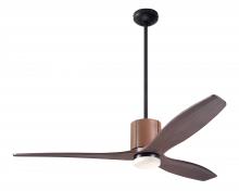 Modern Fan Co. LLX-DBTA-54-MG-271-WC - LeatherLuxe DC Fan; Dark Bronze Finish with Tan Leather; 54" Mahogany Blades; 17W LED; Wall Cont