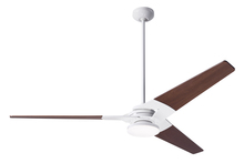 Modern Fan Co. TOR-GW-62-MG-272-002 - Torsion Fan; Gloss White Finish; 62" Mahogany Blades; 20W LED; Fan Speed and Light Control (3-wi