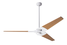 Modern Fan Co. TOR-GW-62-MP-NL-001 - Torsion Fan; Gloss White Finish; 62" Maple Blades; No Light; Fan Speed Control