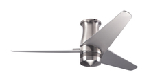 Modern Fan Co. VEL-FM-BN-48-DK-NL-WC - Velo Flush DC Fan; Bright Nickel Finish; 48" Dark Blades; No Light; Wall Control